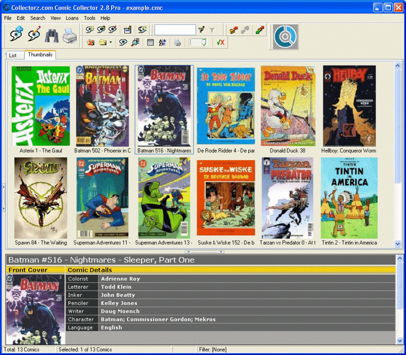 Collectorz.com Comic Collector Screenshot